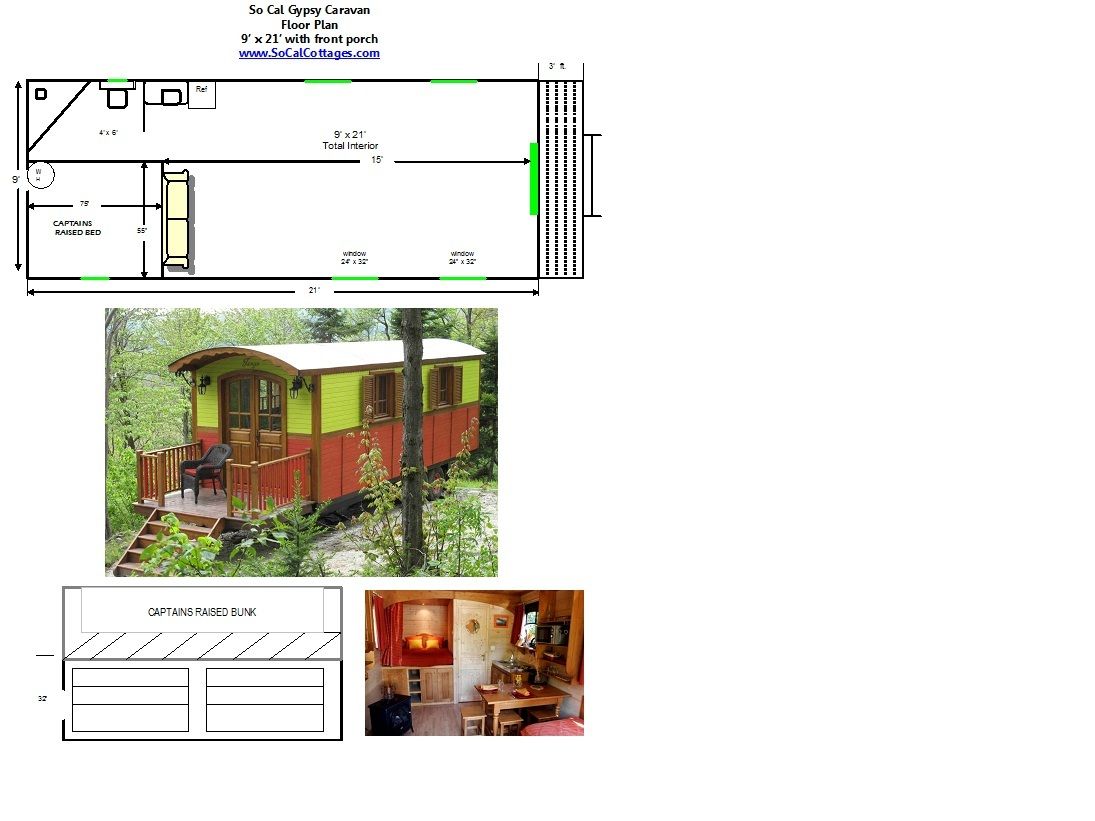 21 Mobile Guest House Cottage Trailer Caravan Ideal Rental Unit w