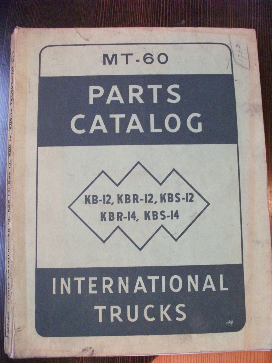 1940s International Truck Parts Catalog MT 60 K series trucks Original