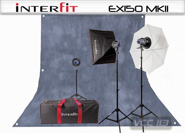 Interfit Home Studio EX150 2 Light Flash Kit