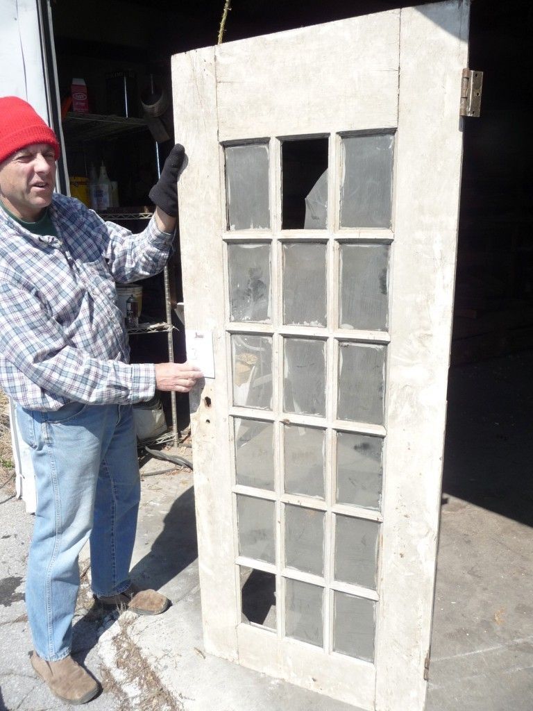 Antique All Original 18 Glass Panel Interior Door 28 3 4 x 72