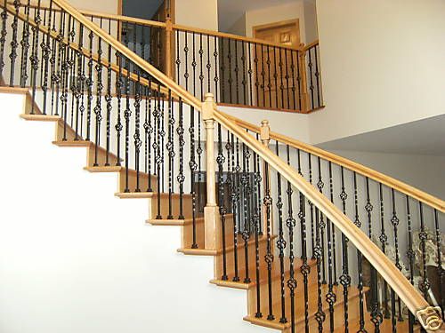 Single Double Basket Iron Balusters with Shoes Included