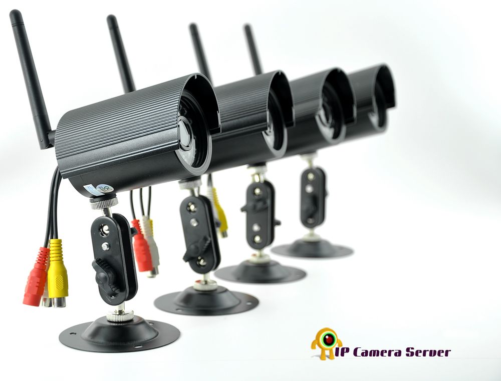 IP Camera Server with 4 Wireless Cameras