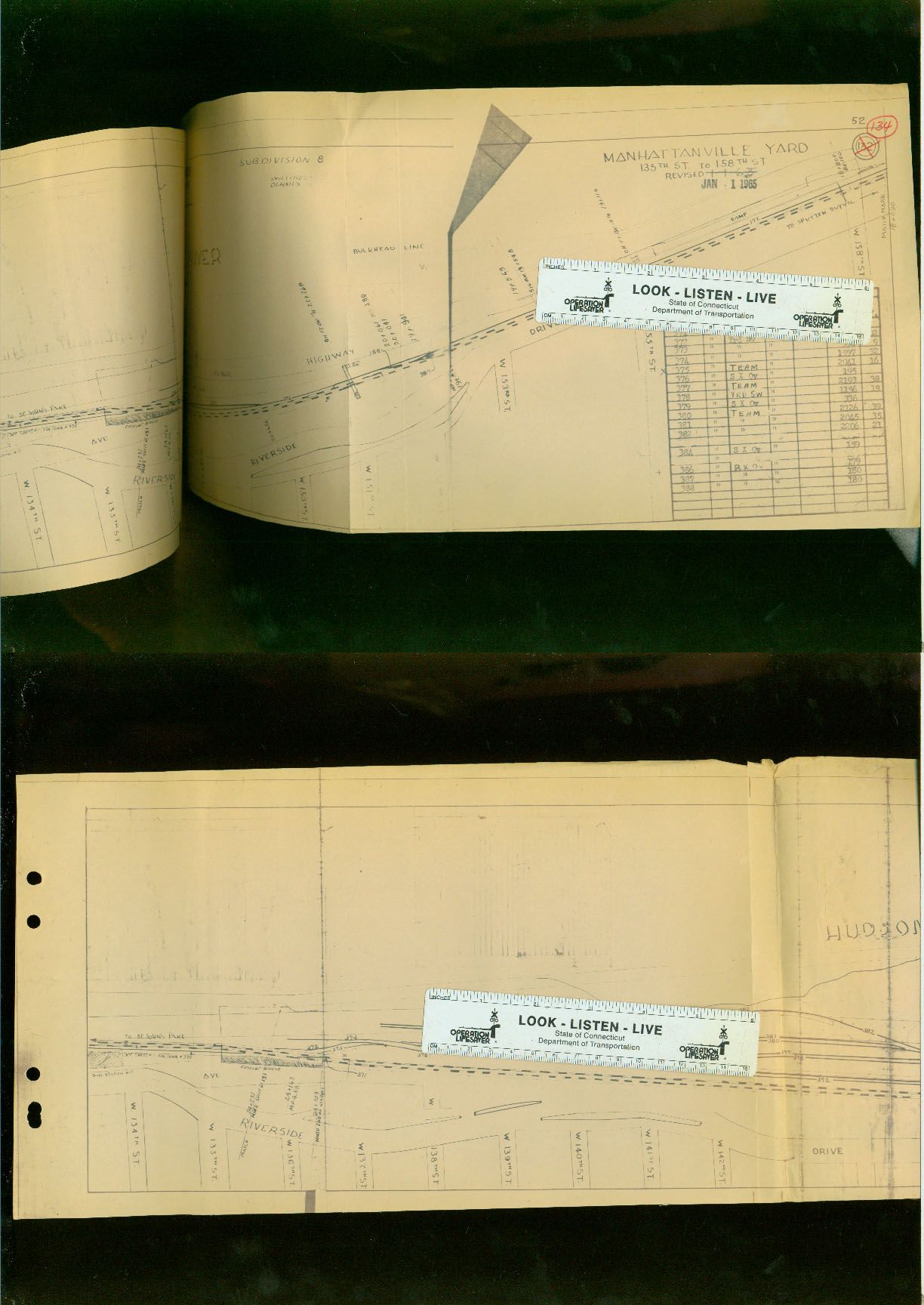 lot of 8 track maps from spuyten duyvil in inwood south to bank st in