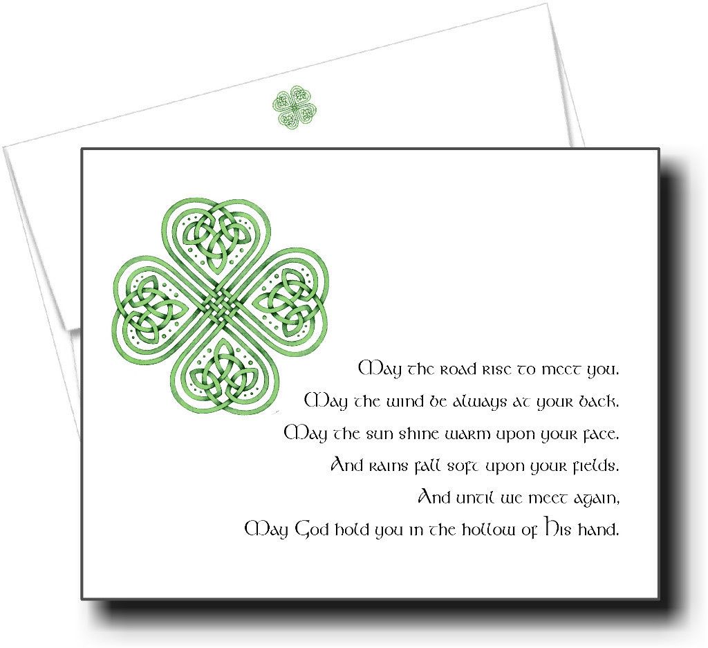  Thank You for Your Sympathy Note Cards Irish May The Road Rise