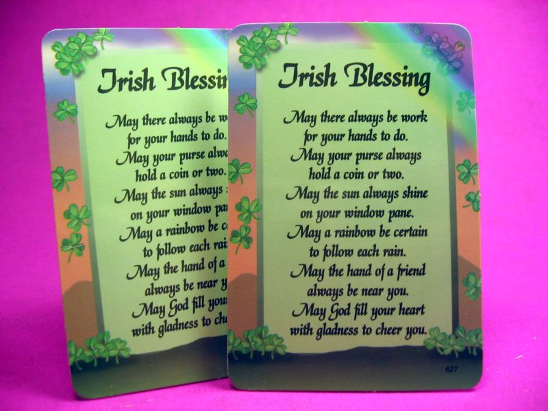 Irish Blessing 2 Verse Cards SKU 202