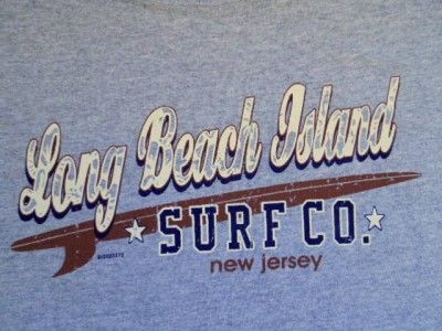 Long Beach Island Surf Co NJ T Shirt Mens L Longboard Surf Hurricane