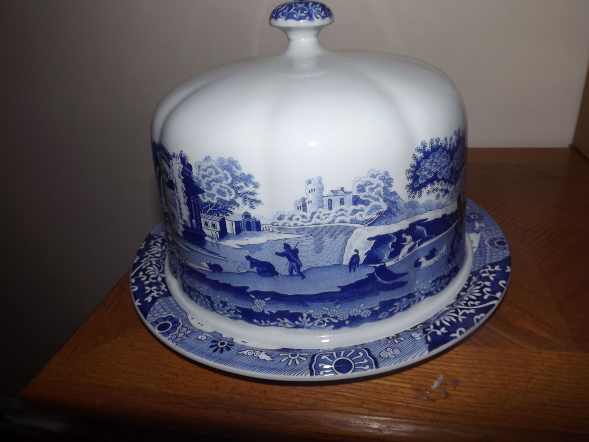 Spode Blue Italian Domed Cheese Dish