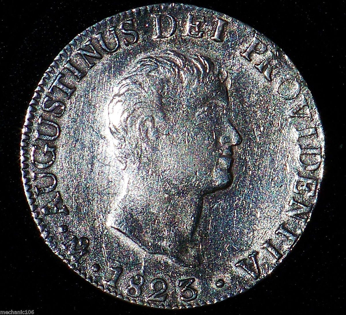 1823 Mexico 8 Reales Emperor Agustin Iturbide 1821 1823