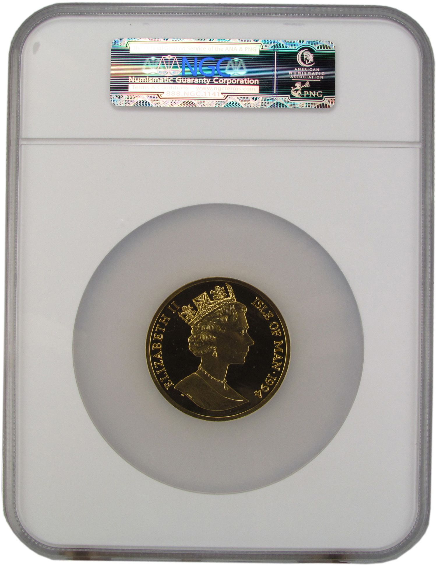 1994 Isle of Man Gold 5 Angels 5 oz NGC PF65 UCAM