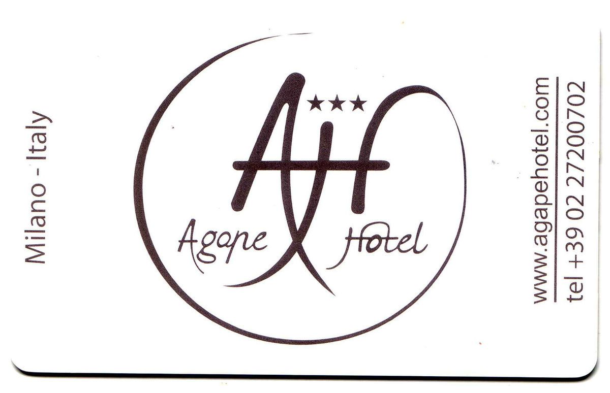 Hotel Key Card Italy Italia Agape Hotel Milano Milan