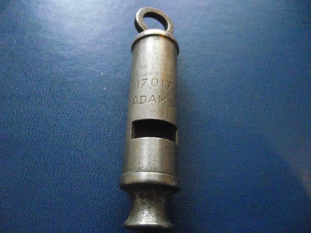 RARE Whistle Ply x 117017 MNE w J Adams Railway Police