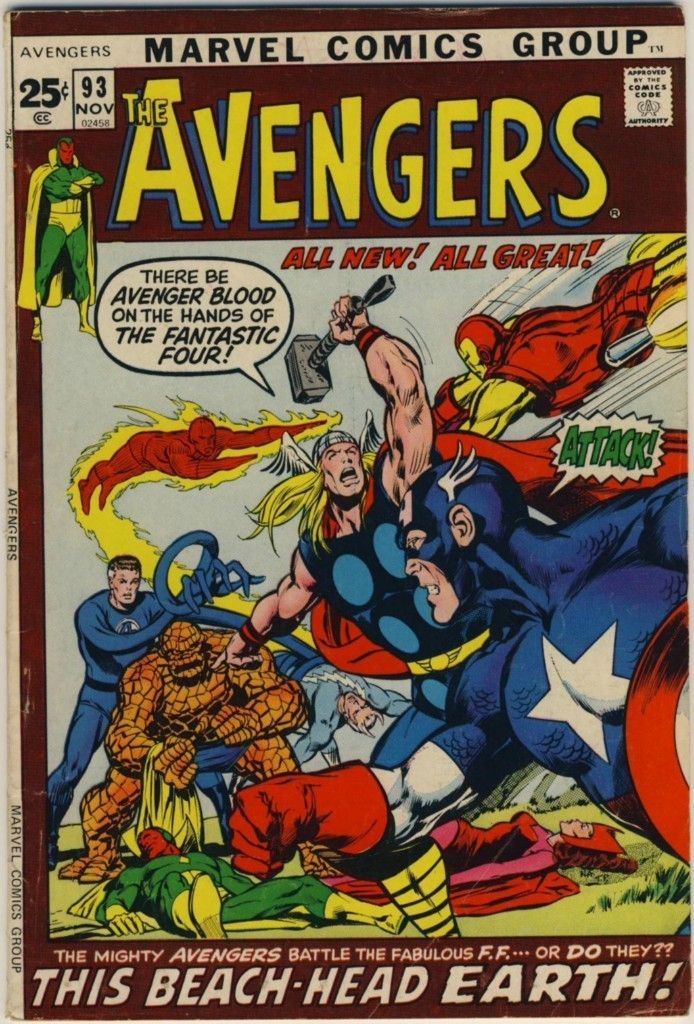 Avengers 93 Nov 1971 Classic Neal Adams Art Fine Condition