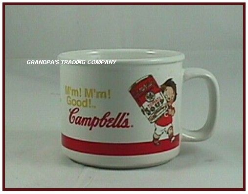 campbell s soup kids m m m m good tomato ceramic football mug 2004