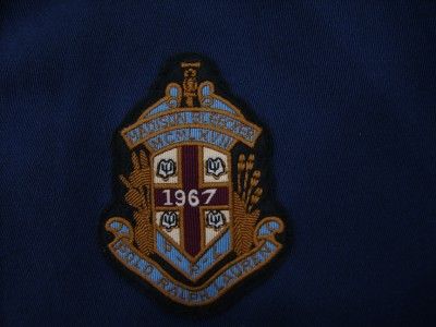 Polo Ralph Lauren Mens XL Zip Jacket Shield Crest Lined Varsity Navy