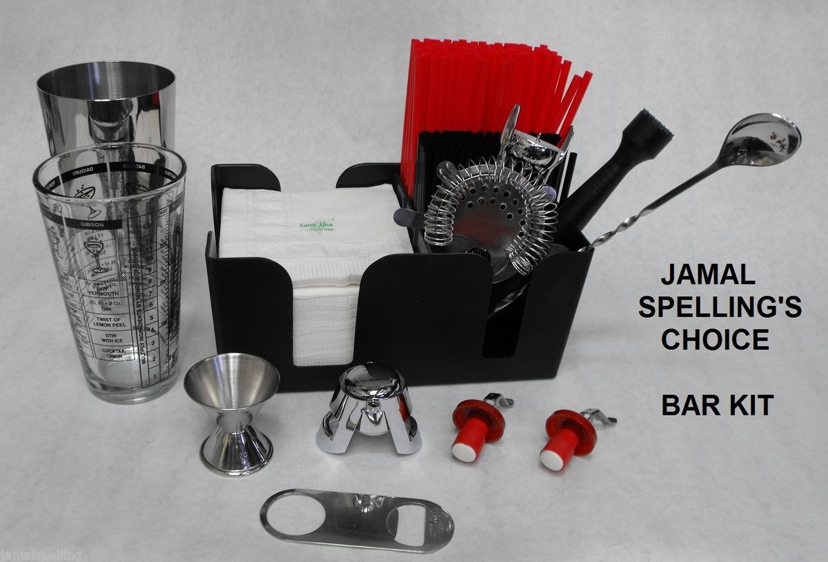 JAMAL SPELLINGS CHOICE * * BAR BARTENDER KIT * * FREE U.S.A. SHIPPING