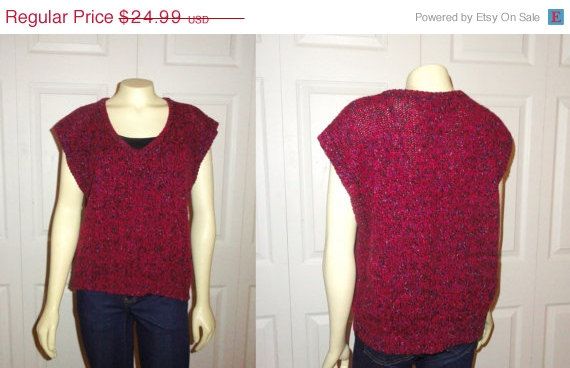  Vest 80s Over Size Jamie Scott Knit V Neck Sweater Vest M L