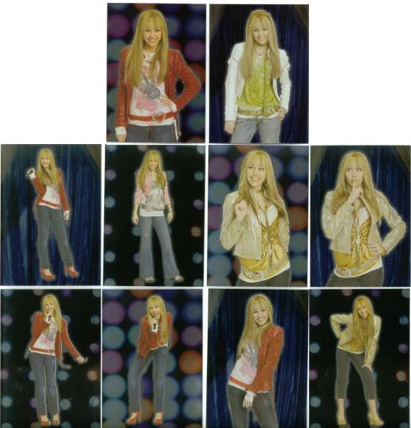 Hannah Montana Topps 2008 Complete Sticker Card Base Set w All Chase