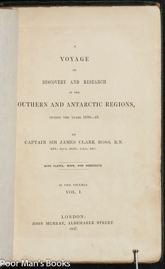33347ross james clark sira voyage of discovery and research in