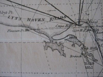 1862 Civil War Coast Survey Map Chesapeake Bay Potomac River Maryland