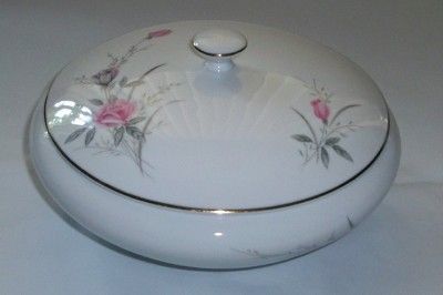 Fine China Japan Golden Rose Vegetable Bowl with Lid