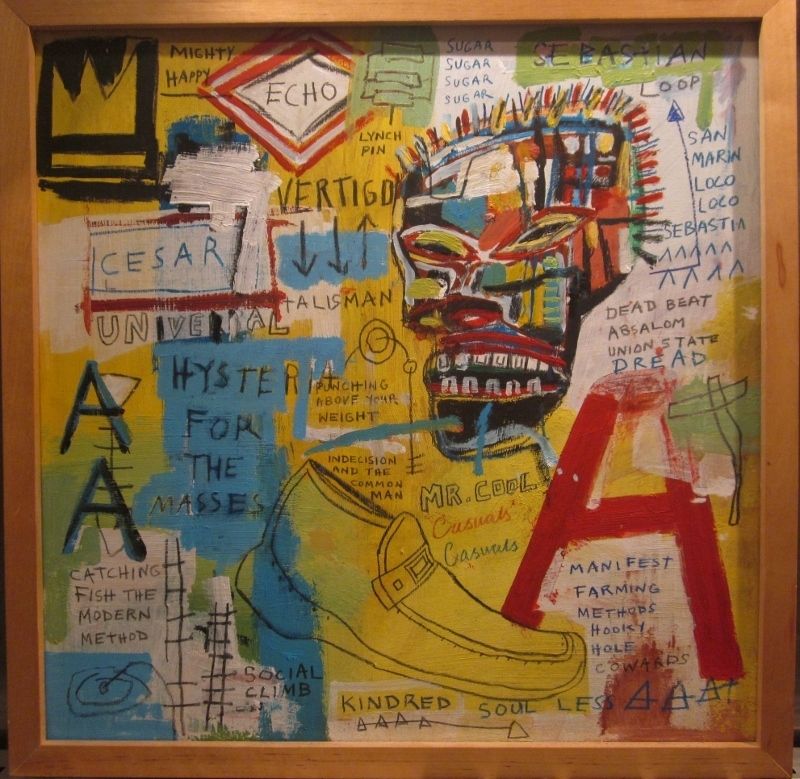 Jean Michel Basquiat Painting on Board $250 