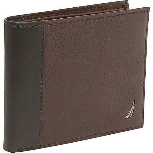 Nautica Mens Wallets Bowline Leather Passcase 2 Colors