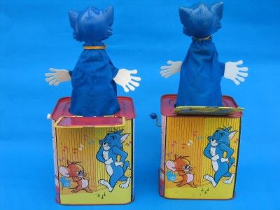 TOM & JERRY VINTAGE 1960s BURBANK TOYS MATTEL WIND UP JACK IN THE