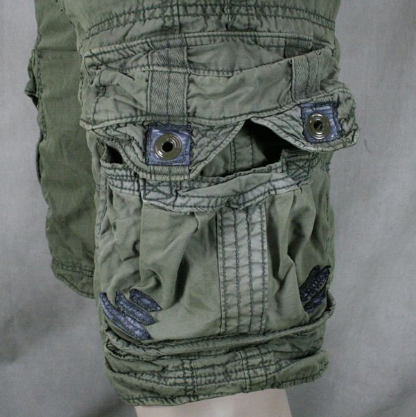 Jetlag Mens Cargo Shorts Athens Olive Green with Belt 1225