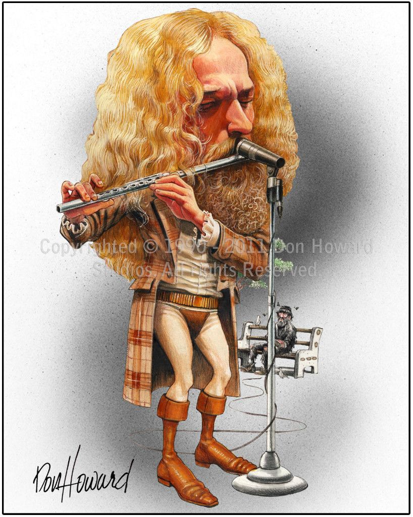 Jethro Tull Poster Caricature Cartoon Print