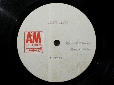 Jimmy Cliff RARE Acetate Test Pressing Reggae Ska A M Records 2 Sided