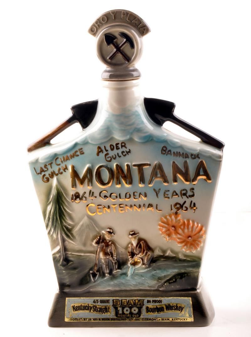 1964 Jim Beam Montana State Centennial Decanter Bottle