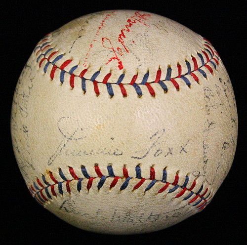 Jimmie Foxx Signed Autographed 1933 1934 As Team Baseball PSA DNA