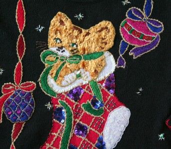 Ugly Christmas Sweater Womens Large Mens Medium Tacky Gaudy Hideous