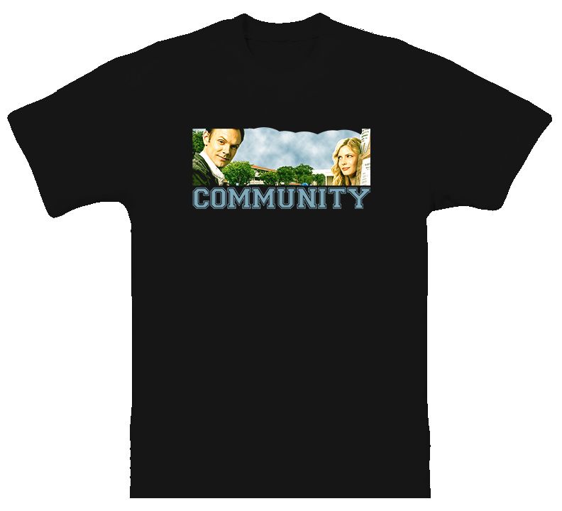 Community Joel McHale Sitcom TV Show T Shirt Black