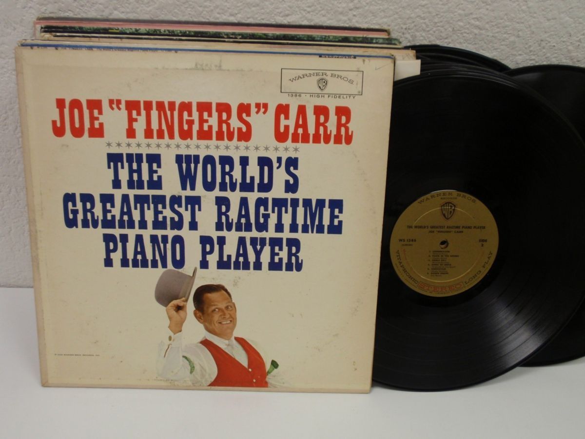 Joe Carr The Worlds Greatest Ragtime Piano Player LP Warner Brothers