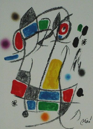 Joan Miro Original Lithograph Maravillas 1 1975 Limited Edition