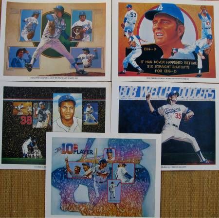 Los Angeles Dodgers Set 13 Prints Union 76 Baseball MLB