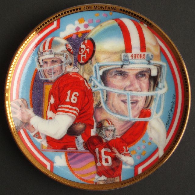 Joe Montana Sports Impressions Plate Joseph Catalano NFL Superstar