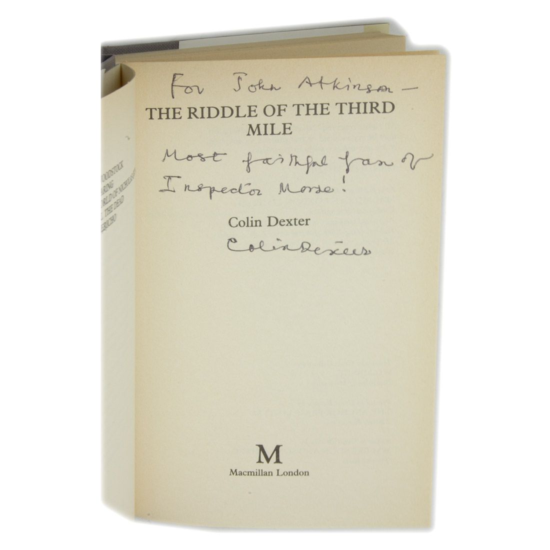 The Riddle of the Third Mile [Inspector Morse Series Number Six]