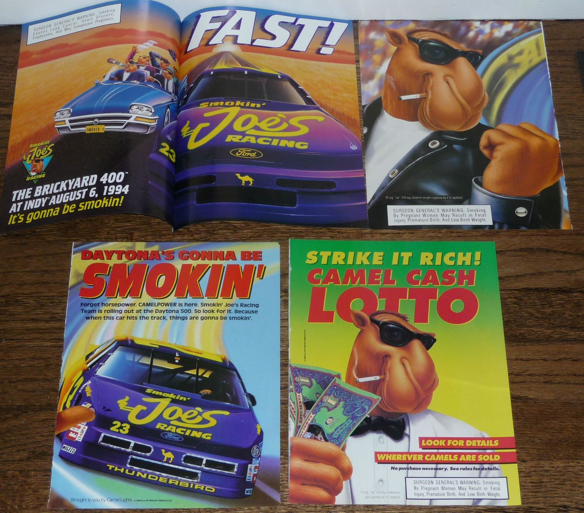 Smokin Joe Camel Collection of Camel Automotive Advertisements