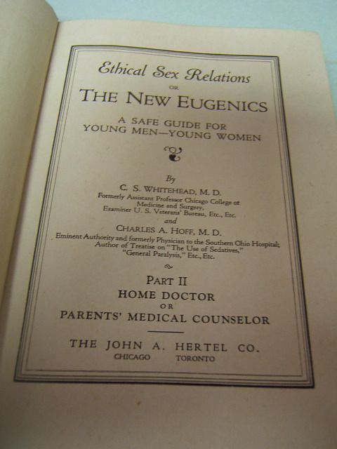 The New Eugenics Parents Medical Counselor 1929