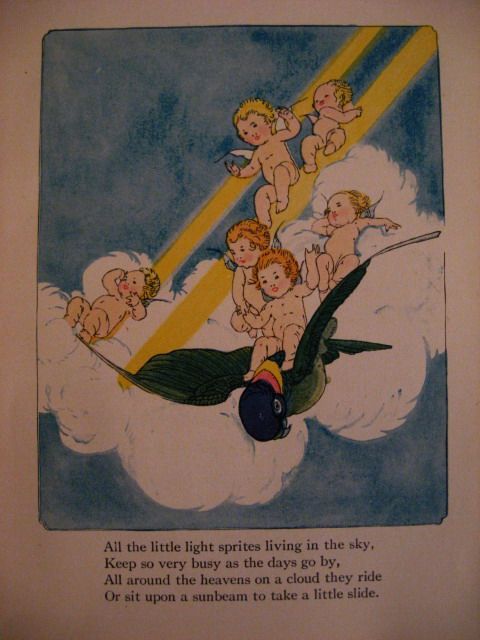 1918 Nancy Cox McCormack Peeps Sunshine Fairy Drawings  