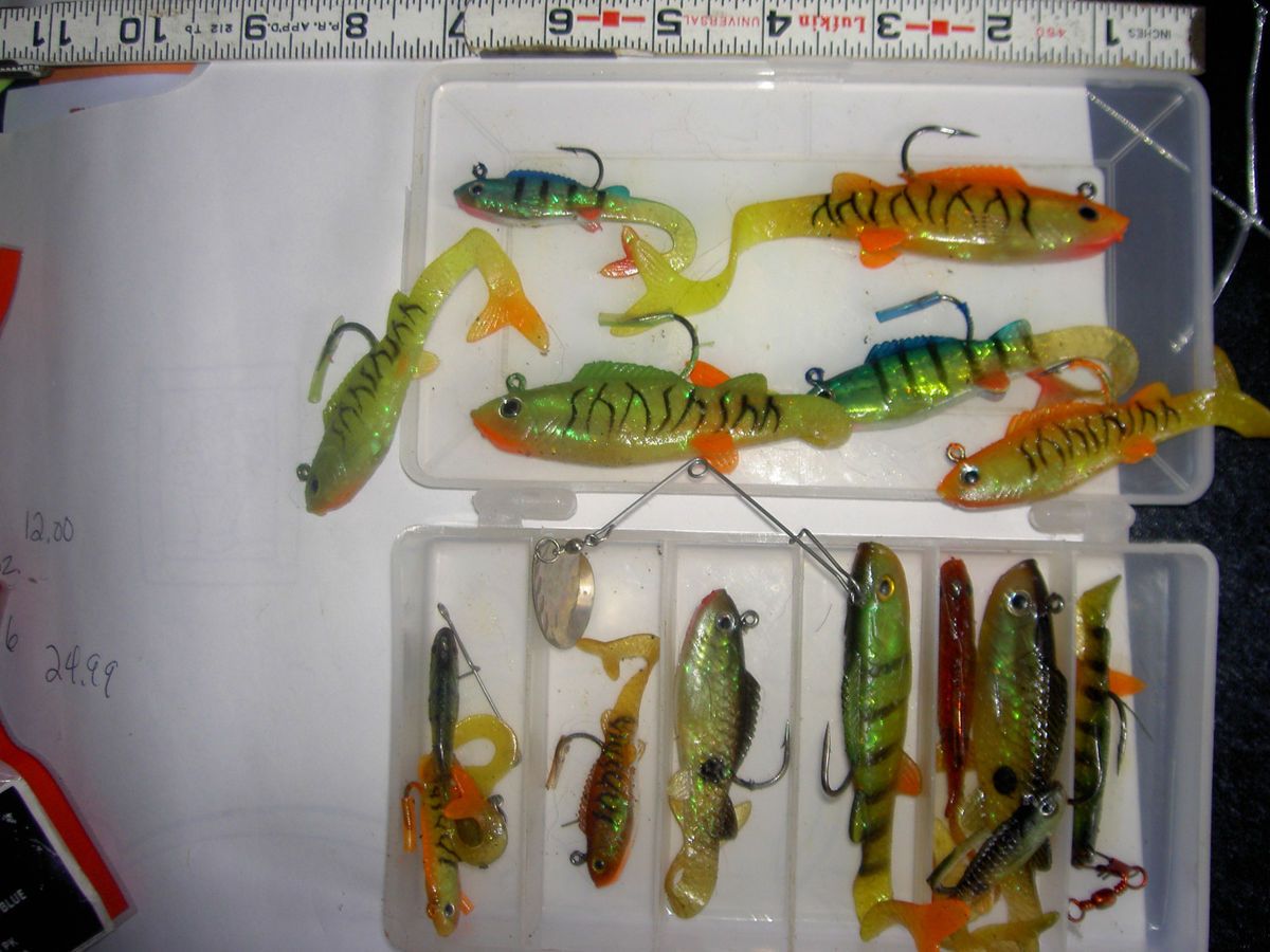 Slurpies Soft Plastic Swim Baits Jigs John Peterson Walleye Pike Bass Crappie  