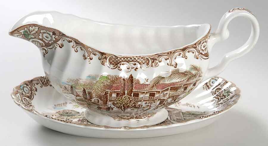 Johnson Brothers Heritage Hall Transferware Gravy Boat  