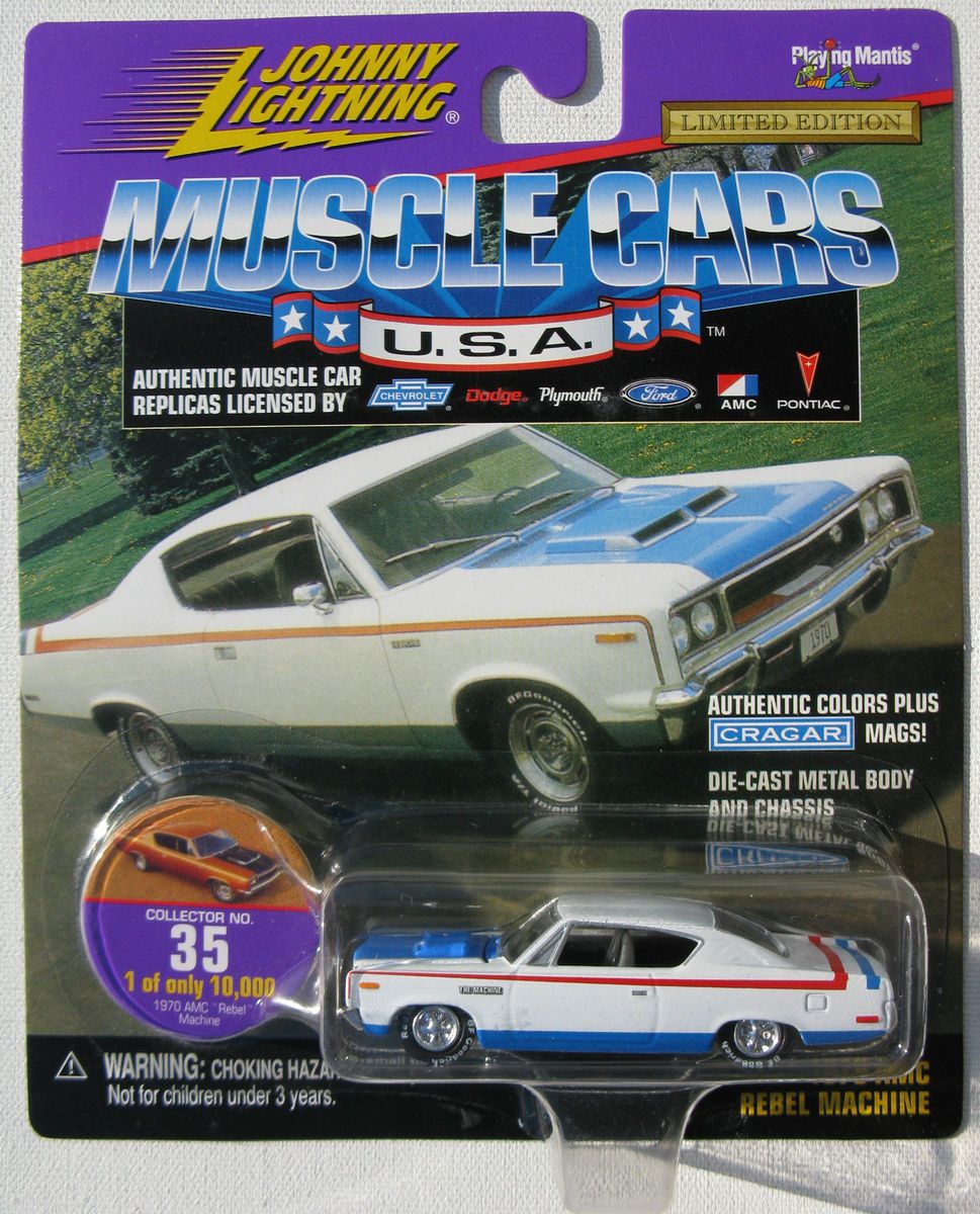 Johnny Lightning Muscle Cars USA 1970 AMC Rebel The Machine 35 1 10 000  