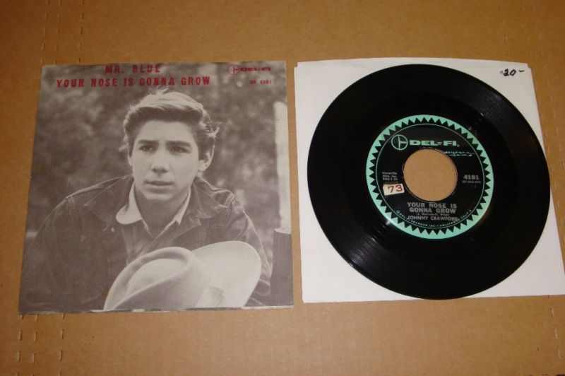 Johnny Crawford Mr Blue 7" 45 RPM PS Rifleman Star  