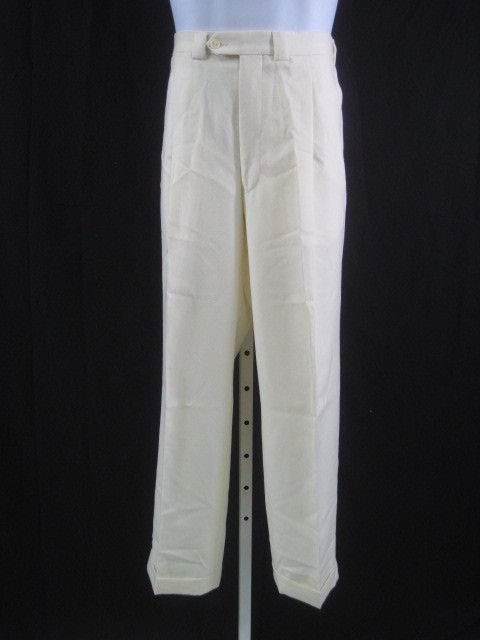 Joseph Abboud Mens Cream Dress Pants Slacks Size 34  