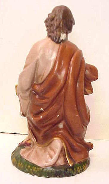 NATIVITY LARGE Composition or Paper Mache Mary 9 Joseph 9 Baby Jesus JAPAN  