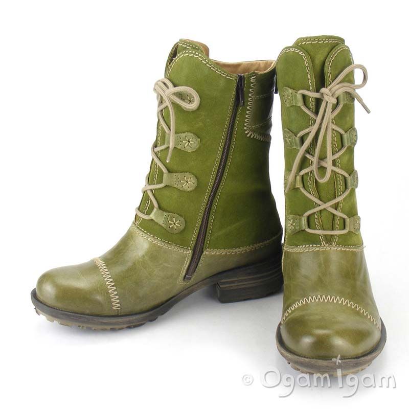 Josef Seibel Palmira Olive Green Womens Boot  