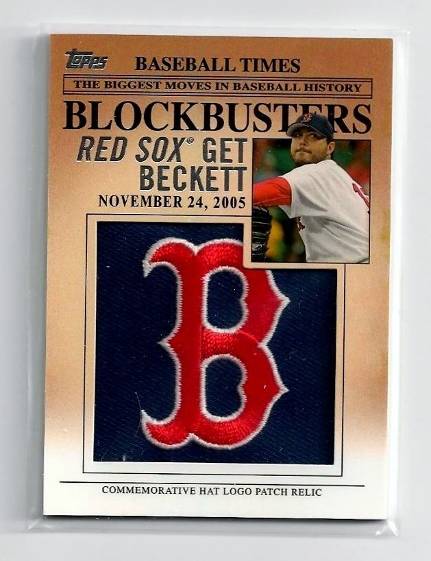 2012 Topps Update Josh Beckett Blockbusters Hat Logo Patch  